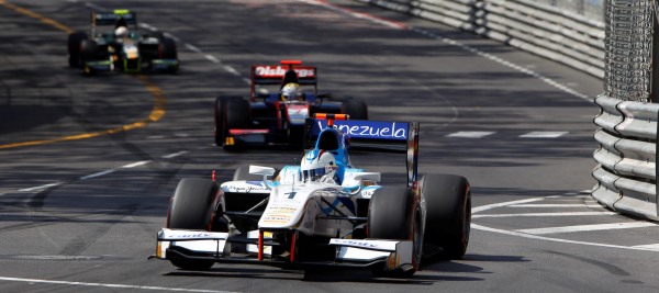 2012 GP2 Series. Round 5. Monte Carlo, Monaco. 25th May 2012. Friday Race.Johnny Cecotto (VEN, Barwa Addax Team) leads Marcus Ericsson (SWE, iSport International) and Giedo Van der Garde (NED, Caterham Racing). Action. Photo: Charles Coates/GP2 Media Service. Ref: Digital Image _X5J7278.jpg