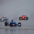 Carlos Huertas produced a controlled drive in atrocious conditions to take a surprise win in the second Formula Renault 3.5 race at an extremely wet Motorland Aragon.
