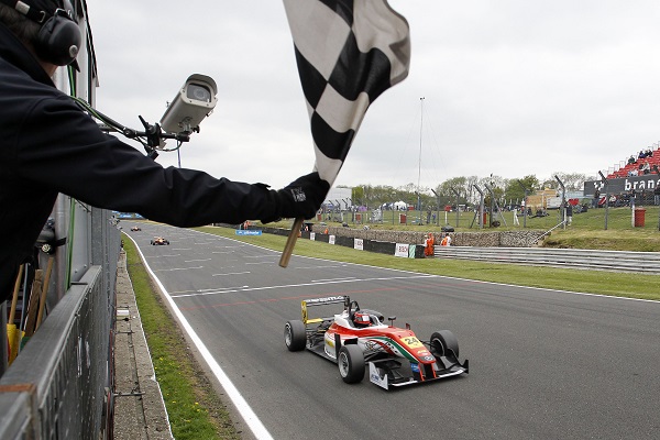 Despite not standing on top of the podium, Lucas Auer is now an FIA F3 race winner (Photo: FIA F3)