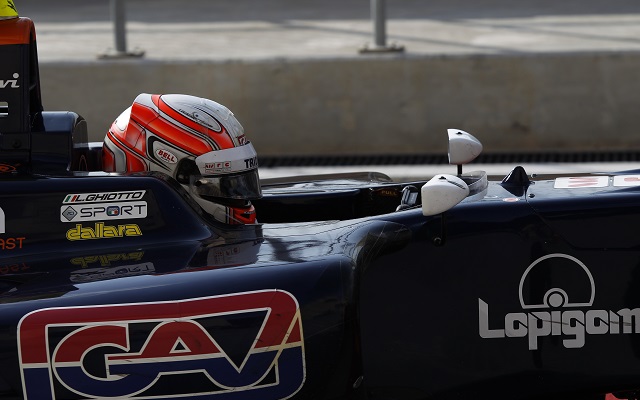 2015 GP3 Series Round 8. Bahrain International Circuit, Bahrain Friday 20 November 2015. Luca Ghiotto (ITA, Trident)  Photo: Sam Bloxham/GP3 Series Media Service. ref: Digital Image _G7C0569